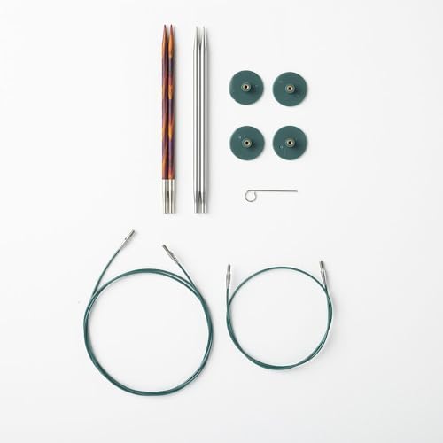KnitPicks Knit Picks Try It Wood and Stainless Steel Interchangeable Knitting Needle Set - US 6 and 7 (Radiant and Reflections Stainless Steel) - Image 5