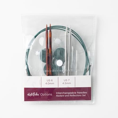 KnitPicks Knit Picks Try It Wood and Stainless Steel Interchangeable Knitting Needle Set - US 6 and 7 (Radiant and Reflections Stainless Steel) - Image 2