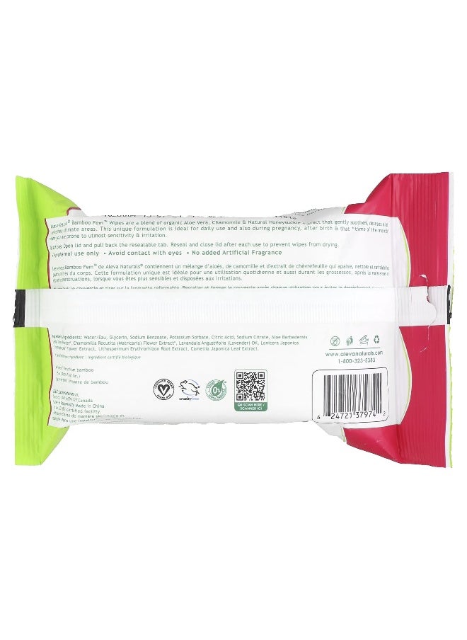 Aleva Naturals Aleva Naturals, Bamboo Fem Wipes, 30 Wipes  - Image 2