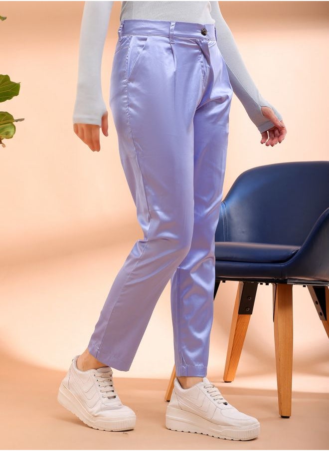 Freehand - Women Tapered Solid Mid-Rise Pants - Image 1