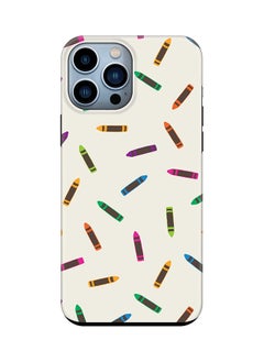 Tough Pro Series Case for Apple iPhone 14 Pro Max Dual Layer hybrid PC & TPU Customized Mobile Cover Shield with inner TPU protection Matte Finish - Crayon Pary