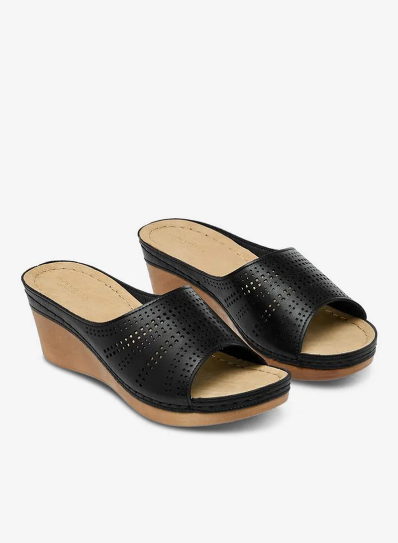 Flora Bella By Shoexpress Flora Bella Women Perforated Wedge Heel Sandals