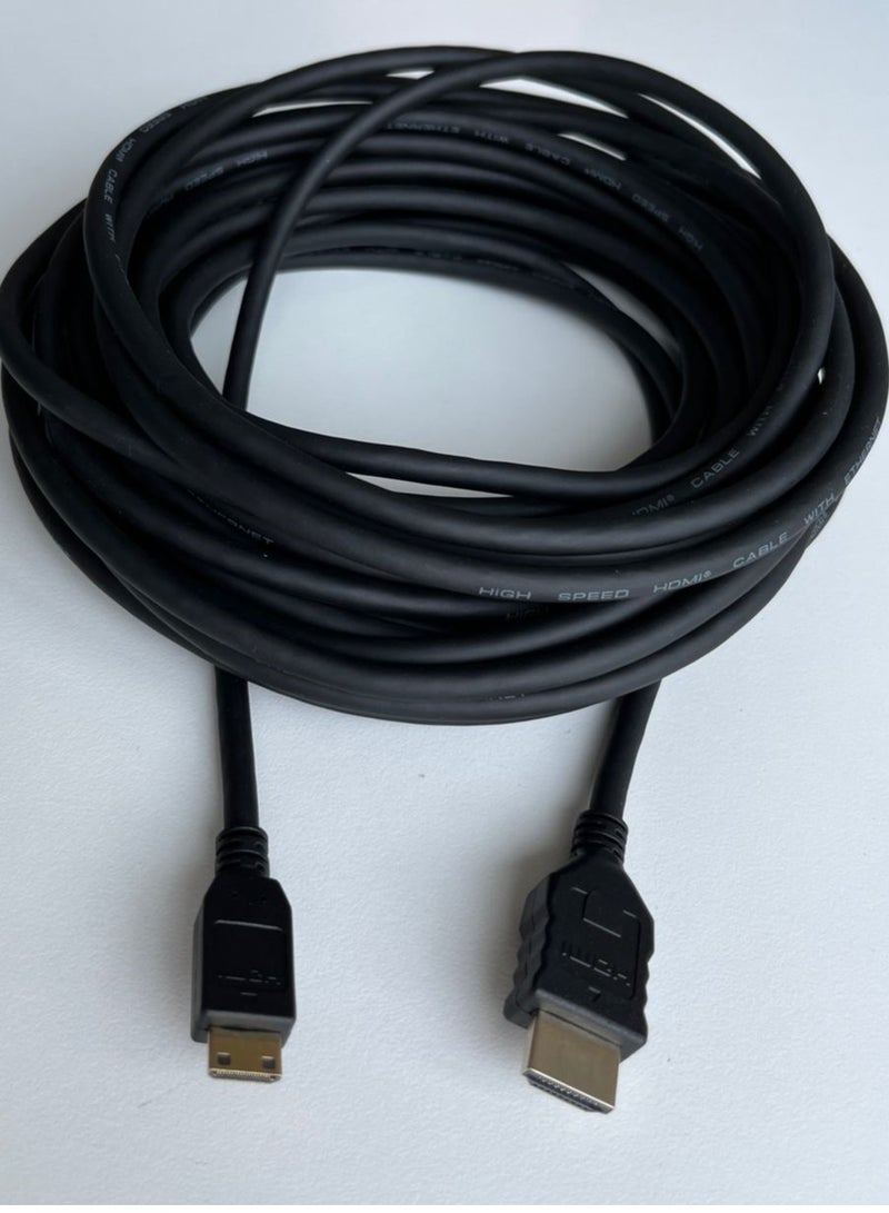 Beauenty 10 Meters Mini HDMI to HDMI Cable and HDMI Mini Female to HDMI normal Adaptor. High Speed Support 4K 60Hz - Image 3