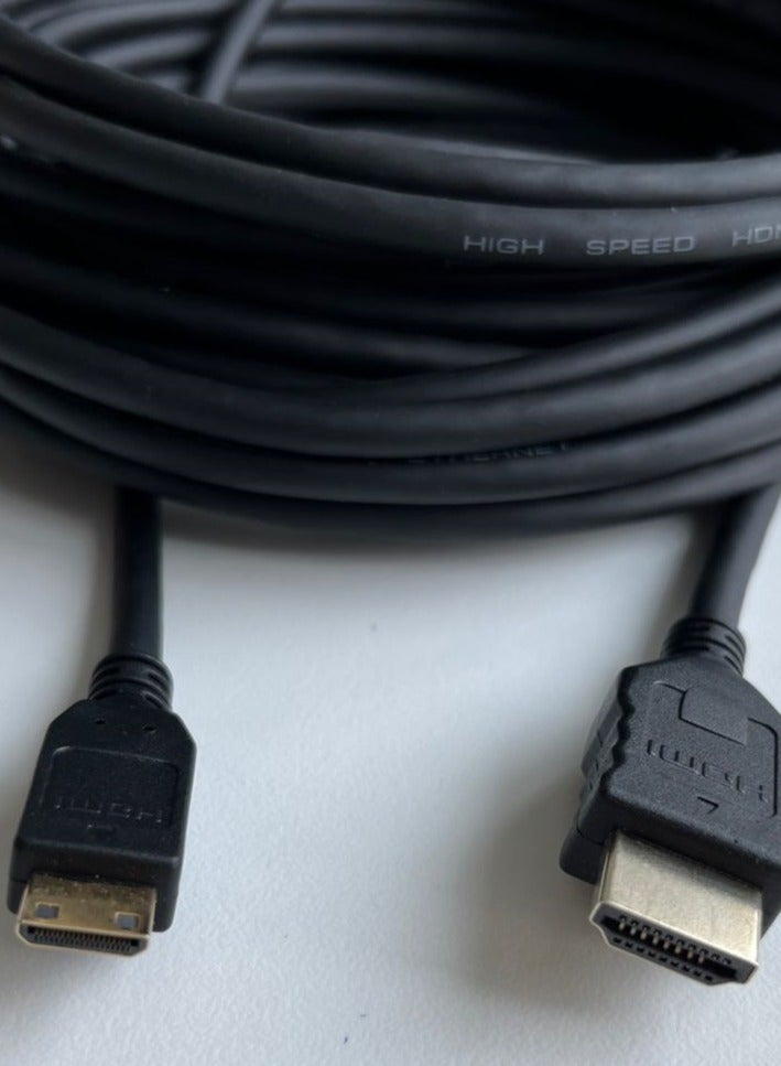 Beauenty 10 Meters Mini HDMI to HDMI Cable and HDMI Mini Female to HDMI normal Adaptor. High Speed Support 4K 60Hz - Image 1