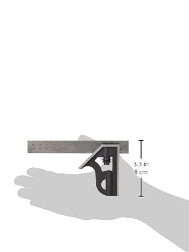 Starrett مربع ستاريت الطلابي - مثالي للشباب والمتدربين - طول الشفرة 150 مم، رأس من الحديد الزهر، شفرة مربعة صلبة ومقواة، 35 تخرج - 10MH-150 - Image 5