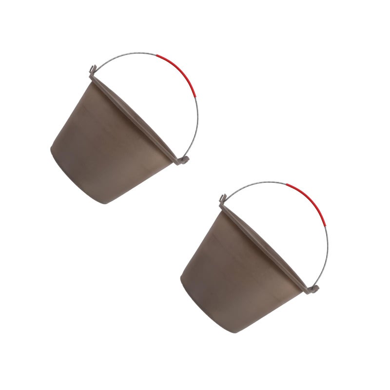 2pcs Portable Concrete Bucket Cement Bucket Empty Sand Bucket with Handle for Construction Site - Image 4