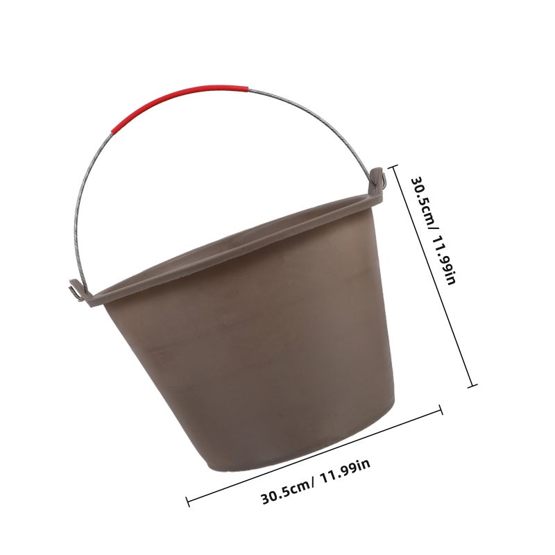 2pcs Portable Concrete Bucket Cement Bucket Empty Sand Bucket with Handle for Construction Site - Image 2