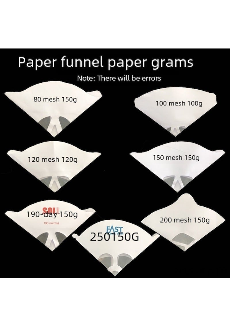 Disposable Paint Filter Screen: 120 Mesh White Paper Funnel - Fine Filtration for Car Paint Coating Applications - Image 2
