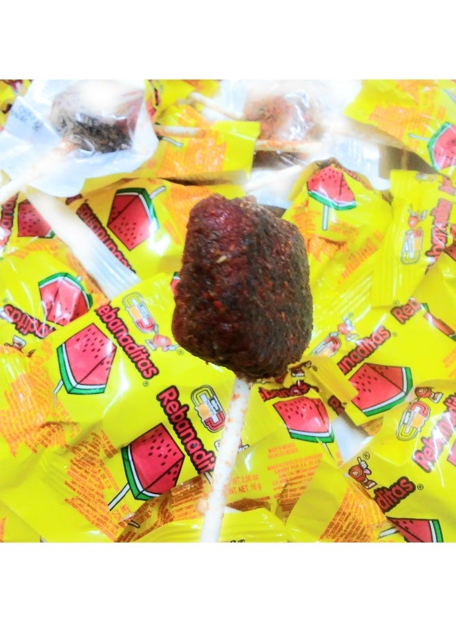 Vero Rebanaditas Paletas Sabor Sandia Hard Candy Chili Covered Lollipops 40 pcs - Image 5