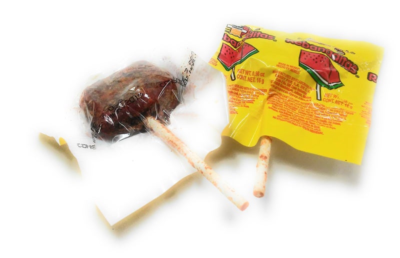 Vero Rebanaditas Paletas Sabor Sandia Hard Candy Chili Covered Lollipops 40 pcs - Image 3