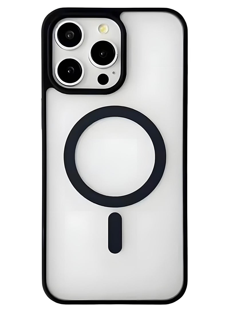 Magsafe Case for iPhone 16 Pro Max Magsafe Clear Cover Magnetic Wireless Charging Support, Shockproof Protection, Scratch-Resistant for iPhone 16 Pro Max - Black - Image 1