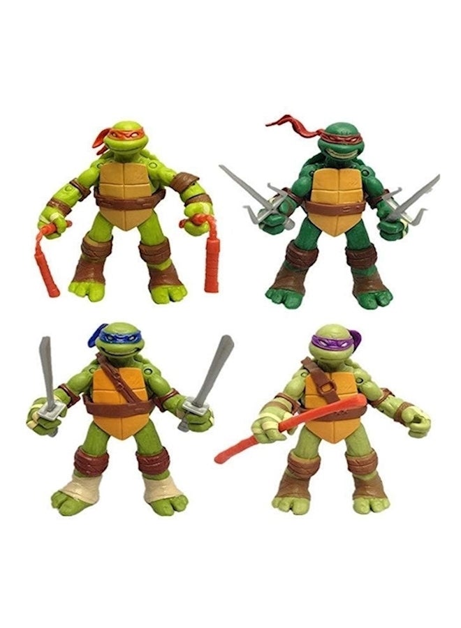 4-Piece Teenage Mutant Ninja Turtle Action Figure Set - Image 1
