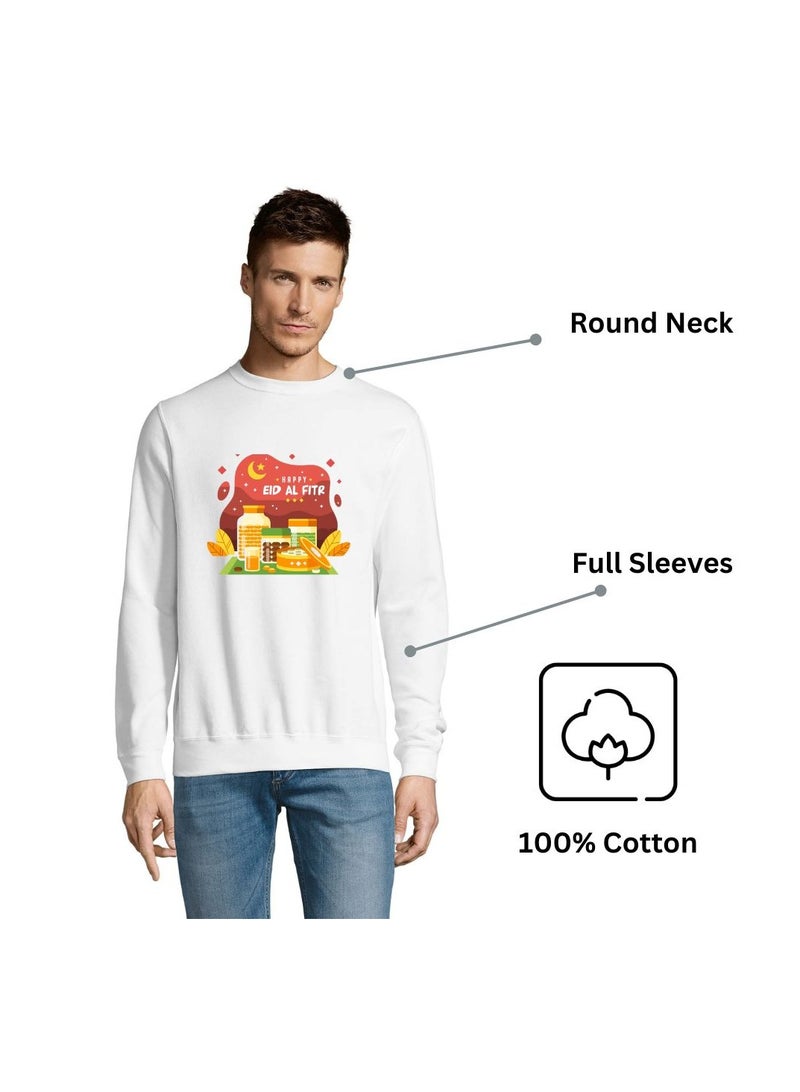PRINTSHOP4ME Eid Men's Sweatshirt–100% Cotton Fabric|Sweatshirt For Men|Casual Wear|Long Sleeve Round Neck Sweatshirt|Eid Festive Sweatshirt - Image 5