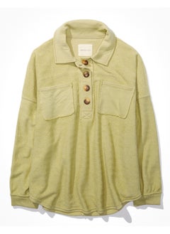 AE Textured Henley Sweatshirt