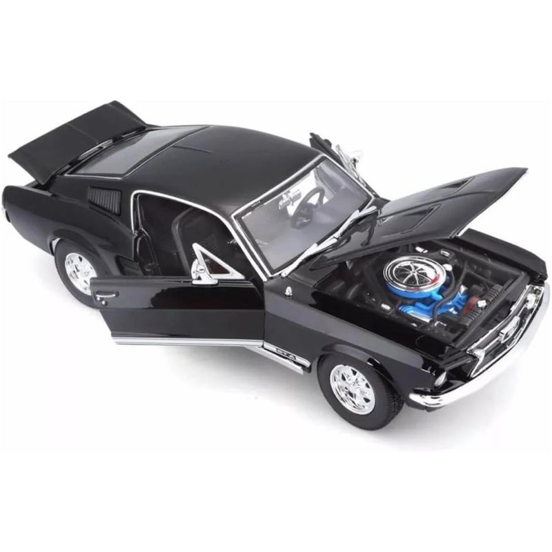 Maisto - 1967 Ford Mustang GTA Fastback 1/18 Diecast Model - Black - 31166 - Image 4