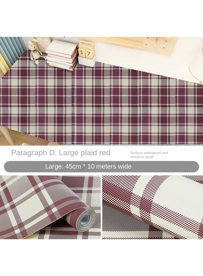 Bluejw Desktop Stickers Self-adhesive Wallpaper Waterproof Desk Cabinet Dormitory Wood Grain Self-adhesive Wallpaper  Wallpaper - Image 1