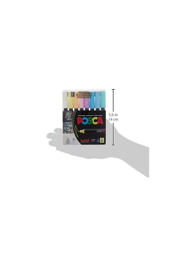 Posca PC-1MR Xfine Soft Colours Set of 8 - Image 3