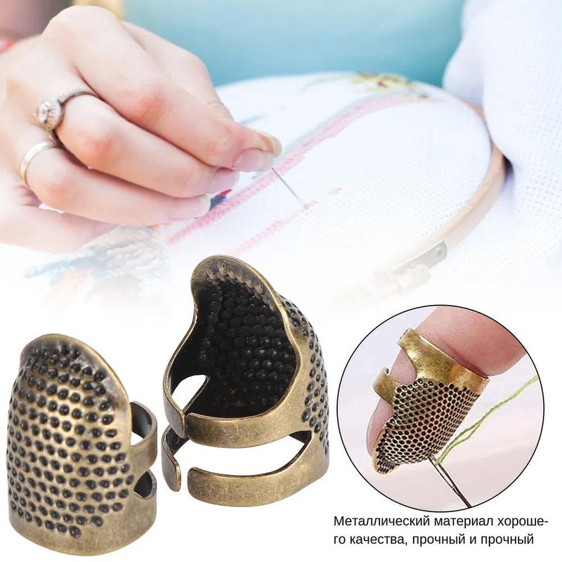 Copper-Tone Metal Finger Guard Thimble - Image 4