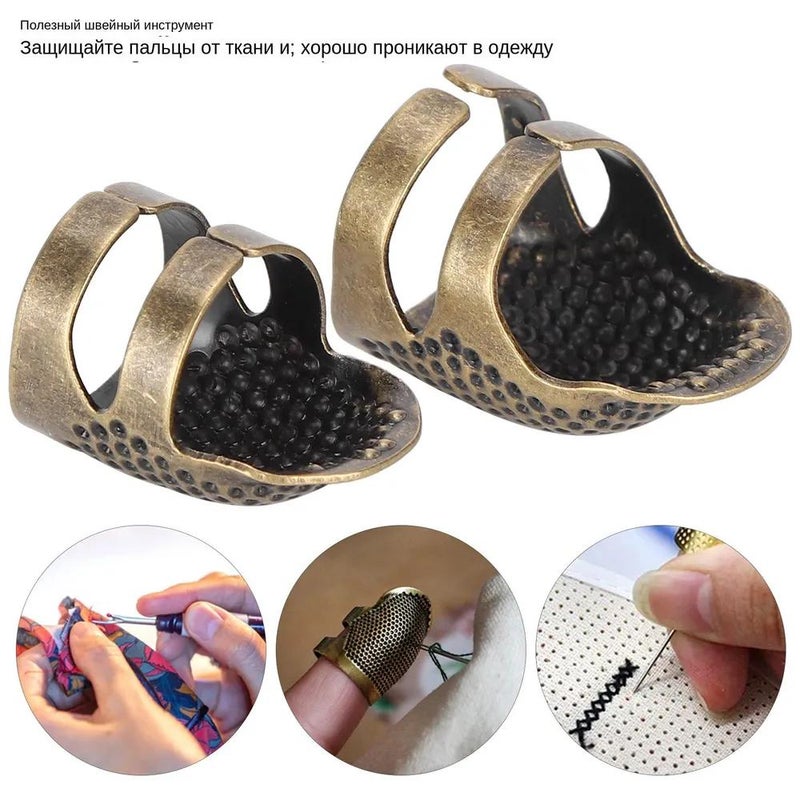 Copper-Tone Metal Finger Guard Thimble - Image 5