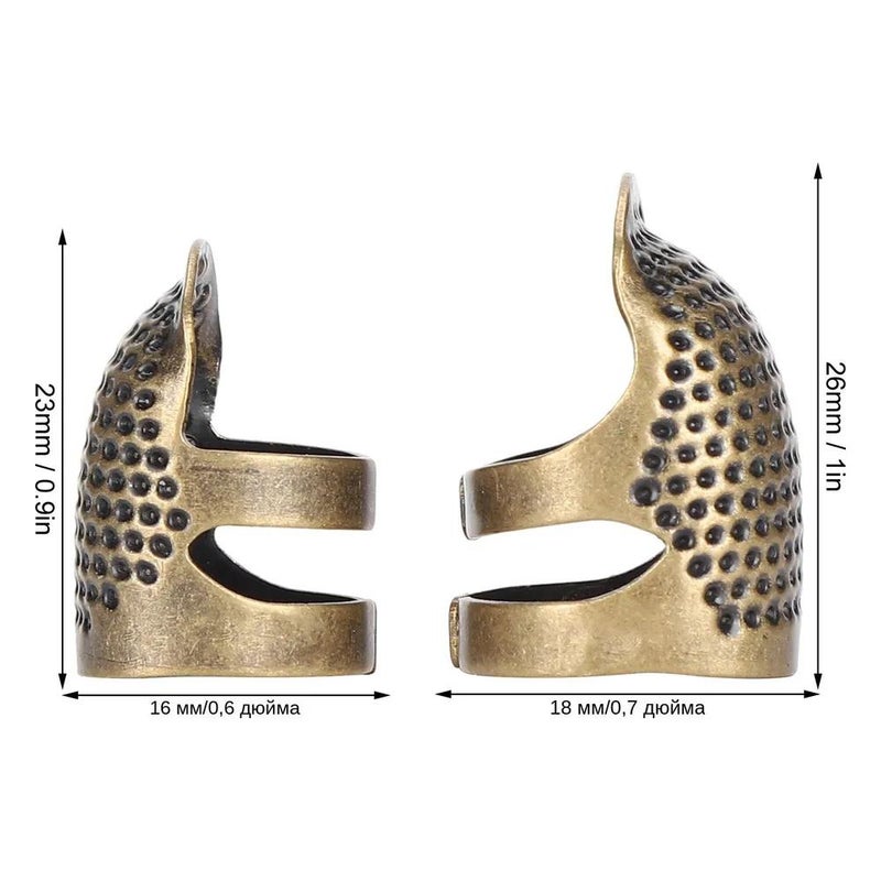 Copper-Tone Metal Finger Guard Thimble - Image 2