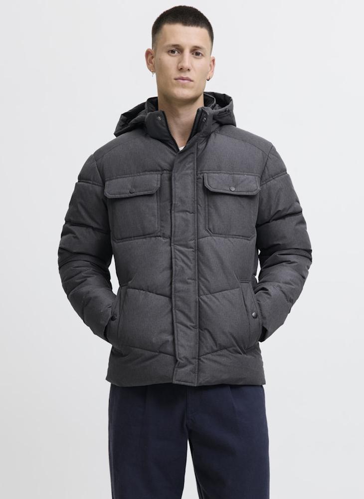 JACK & JONES Essential Puffer Jacket With Hood - Image 1