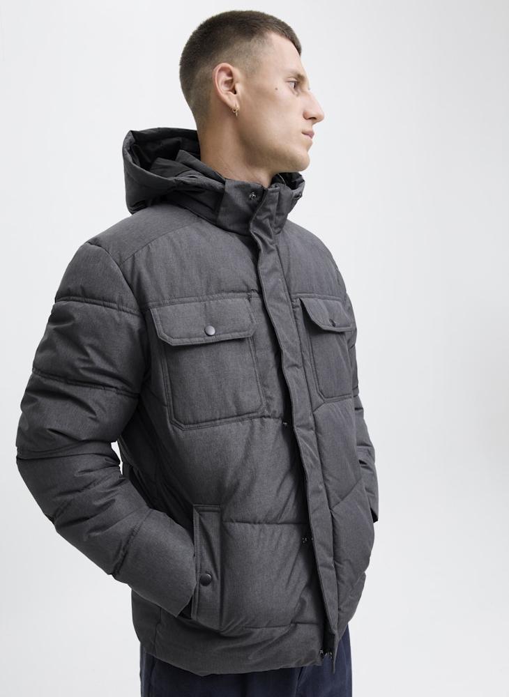 JACK & JONES Essential Puffer Jacket With Hood - Image 3