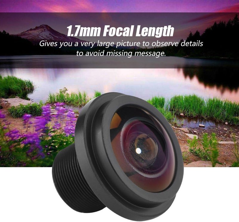 ZERONE Security Camera Lens, 5MP HD Fisheye Security Camera Lens 1.7mm Length 185¡ãCCTV Lens for Fisheye Security Cam (Black) - Image 5