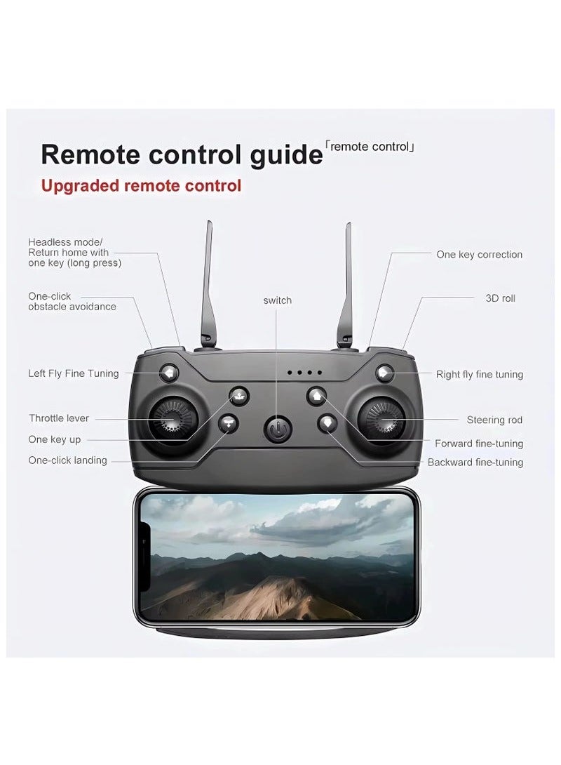 JAJEEK E99 Foldable Drone with 8K HD Dual Camera | Obstacle Avoidance & Altitude Hold | Long Battery Life | Compact & Lightweight Design | Easy to Fly with One-Key Takeoff | Smart Aerial Photography Drone for Beginners & Professionals (Multicolour) - Image 2