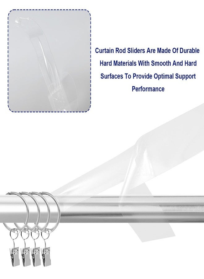 Exircy Curtain Rod Slide Smooth Tape, 1IN x 16FT Clear Quiet Drapery Ring Tape for Smooth Curtain Glide Prevents Drapery Rings from Catching on Rods Noise Reduction - Image 3