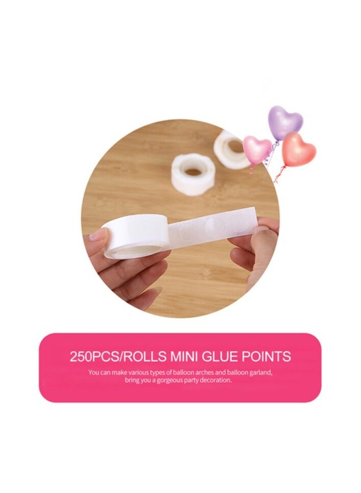 Promass Balloon Glue Point 250PCS Dot Glue Clear Removable Adhesive Dots Double Sided Ballon Tape Strips for Birthday Wedding Baby Shower Party Vanlentine's Day DIY Decorations Arch Decoration - Image 3