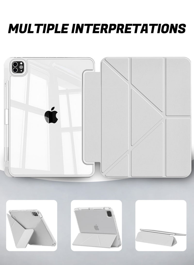 غطاء لجهاز iPad Air مقاس 11 بوصة M4/M3/M2 (2026/2025/2024) وأيضًا غطاء لجهاز iPad Air الجيل الخامس/الرابع (2022/2020) مقاس 10.9 بوصة - غطاء مقاوم للصدمات مع ظهر شفاف وحامل قلم، غطاء ذكي نحيف هجين لجهاز Air مقاس 11 بوصة وAir مقاس 10.9 بوصة - Image 4