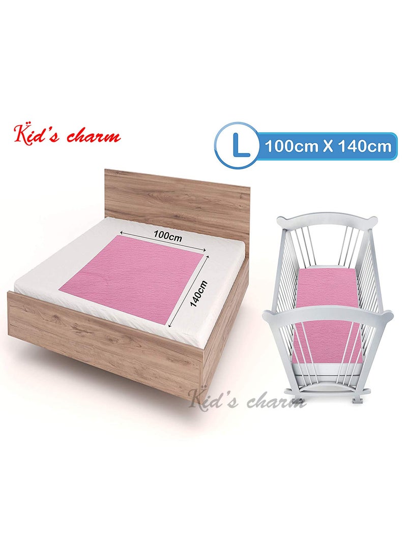Kid's Charm - Kids Charm Instant Dry Water Proof and Reusable MatBed ProtectorAbsorbent Dry Sheets 140cm X 100cm Large Violet - Image 1