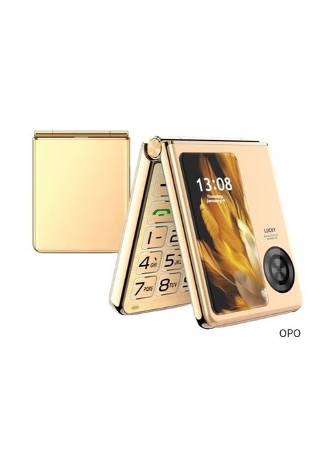 Foldable Dual Screen Flip Phone with Large Buttons Loud Sound and Long Standby for Seniors