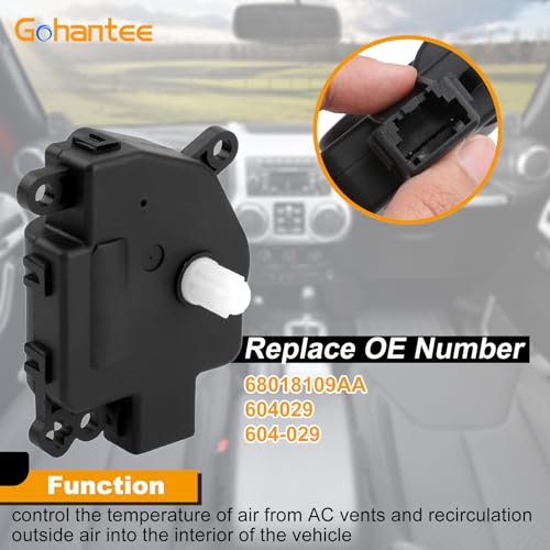 gohantee 604-029 مشغل باب خلط الهواء لمكيف الهواء يستبدل # 68018109AA 604029 بديل لسيارات كرايسلر 200 سيروس أسبن سيبرينغ دودج أفينجر كاليبر دورانغو جورنيو باتريوت كومباس رانجلر رام بروماستر - Image 3