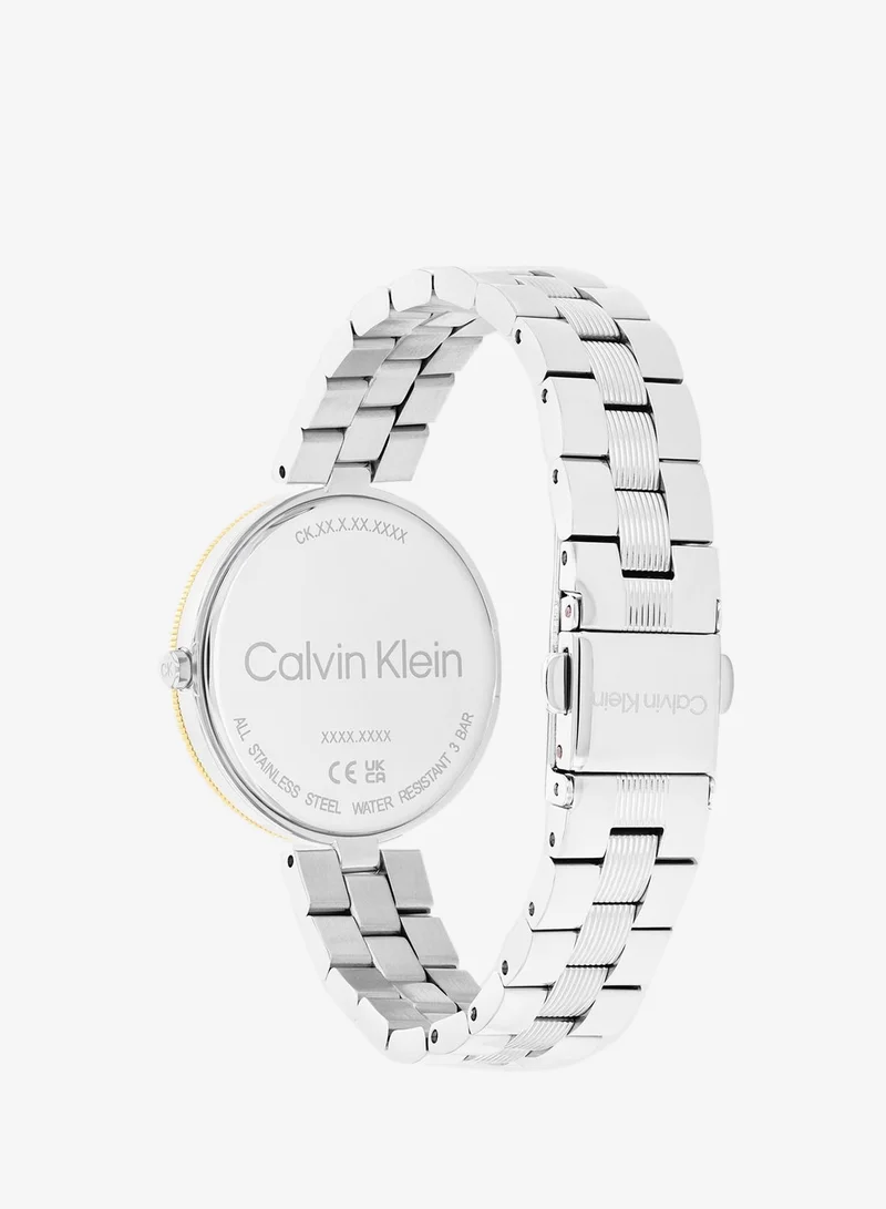 Calvin Klein 2-Hand Gleam Collection Quartz Movement Watch For Women With Two-Tone Stainless Steel Bracelet - 25100012