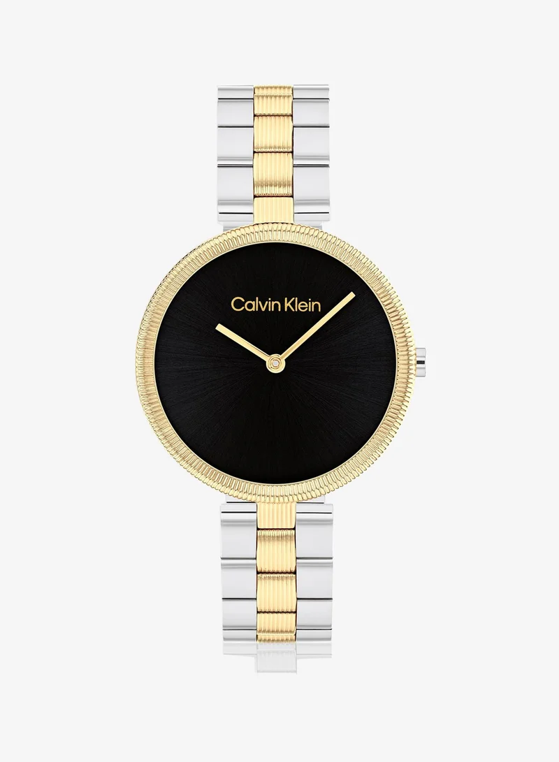 2-Hand Gleam Collection Quartz Movement Watch For Women With Two-Tone Stainless Steel Bracelet - 25100012