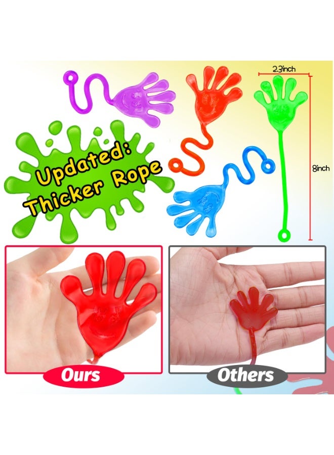 40 Pcs Sticky Hands For Kids Class Valentine Exchange Gift Stretchy Treasure Box Toy Classroom Prize Student Mini Toys Bulk Prize Fillers Slap Hand Party Favor Supplies Goodie Bag Stuffer Boy Girl - Image 2