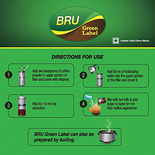 Bru Motherland Foods Green Label Ground Coffee, 200 Grams Packet - Image 2