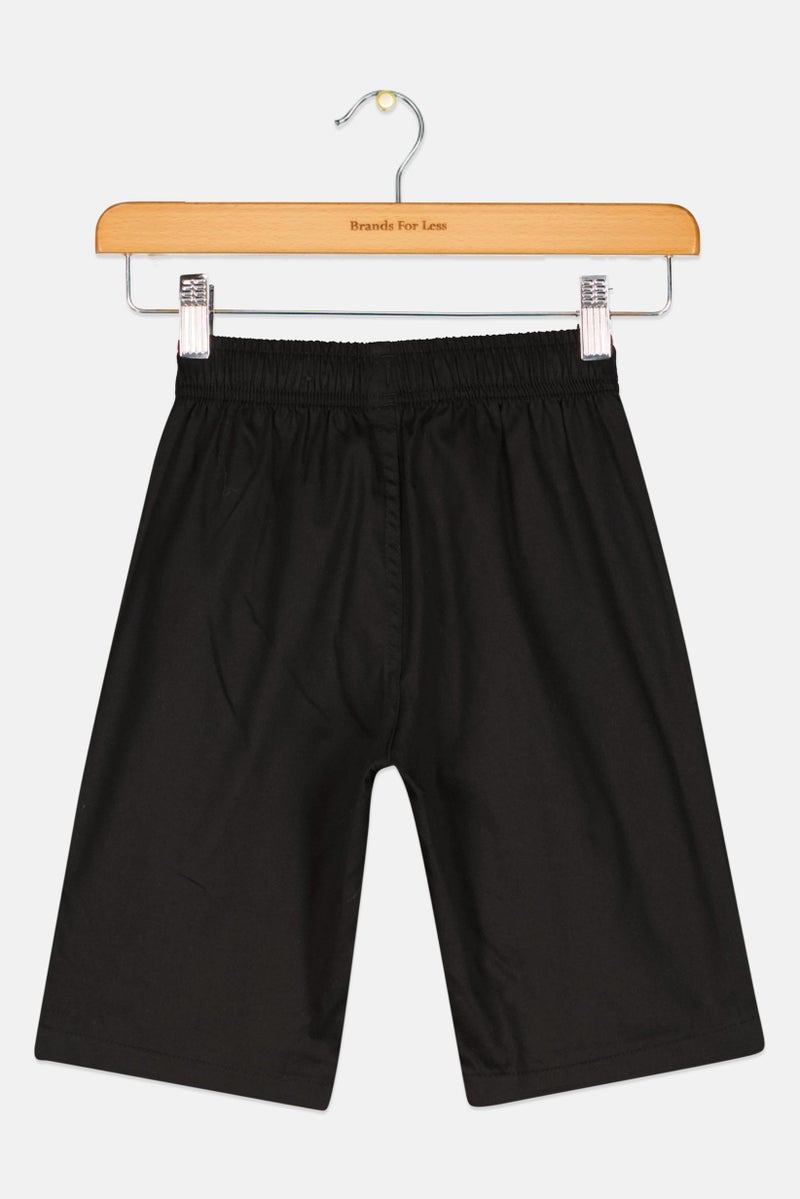 PUMA Kids Boy Sportswear Fit Brand Logo Shorts, Black - Image 2