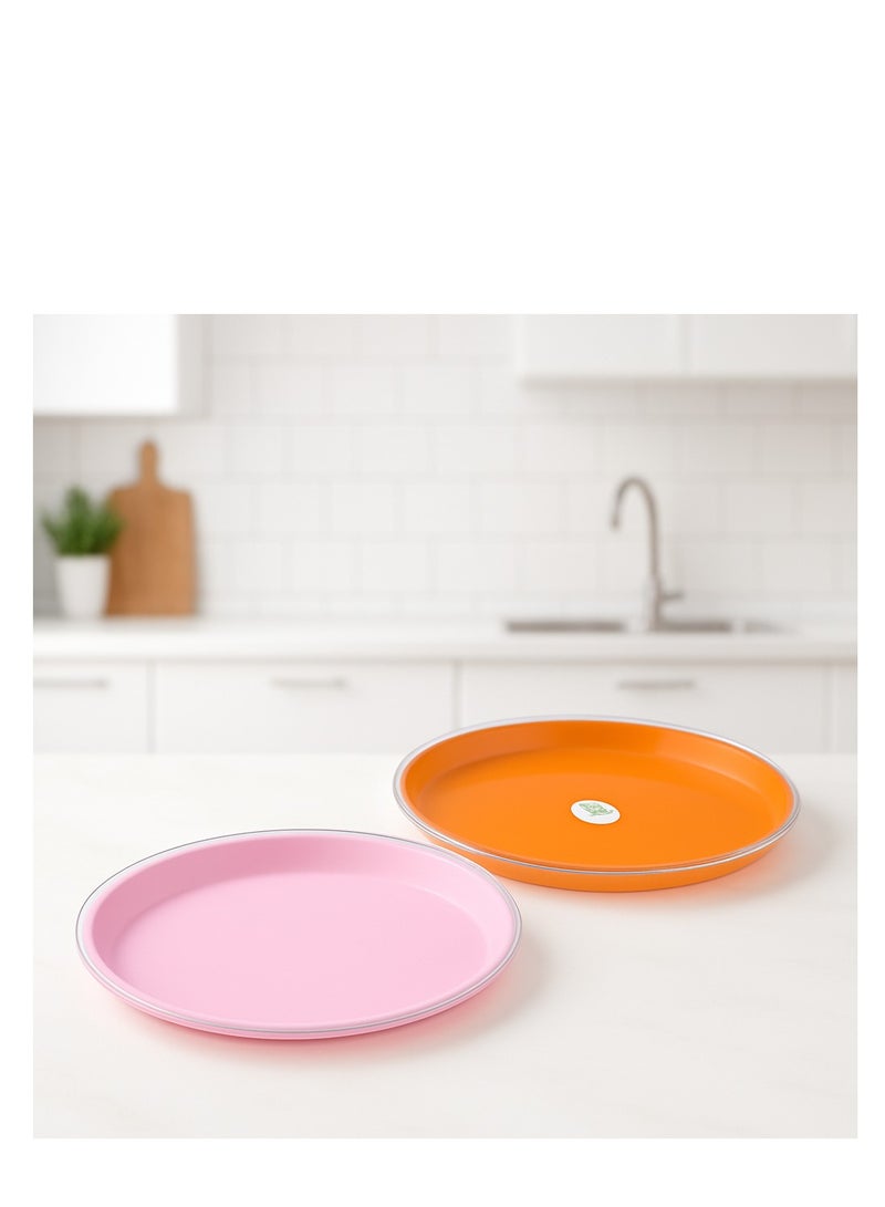 Multi-colored plastic food serving tray - medium size and lightweight - 977-30cm - Image 1