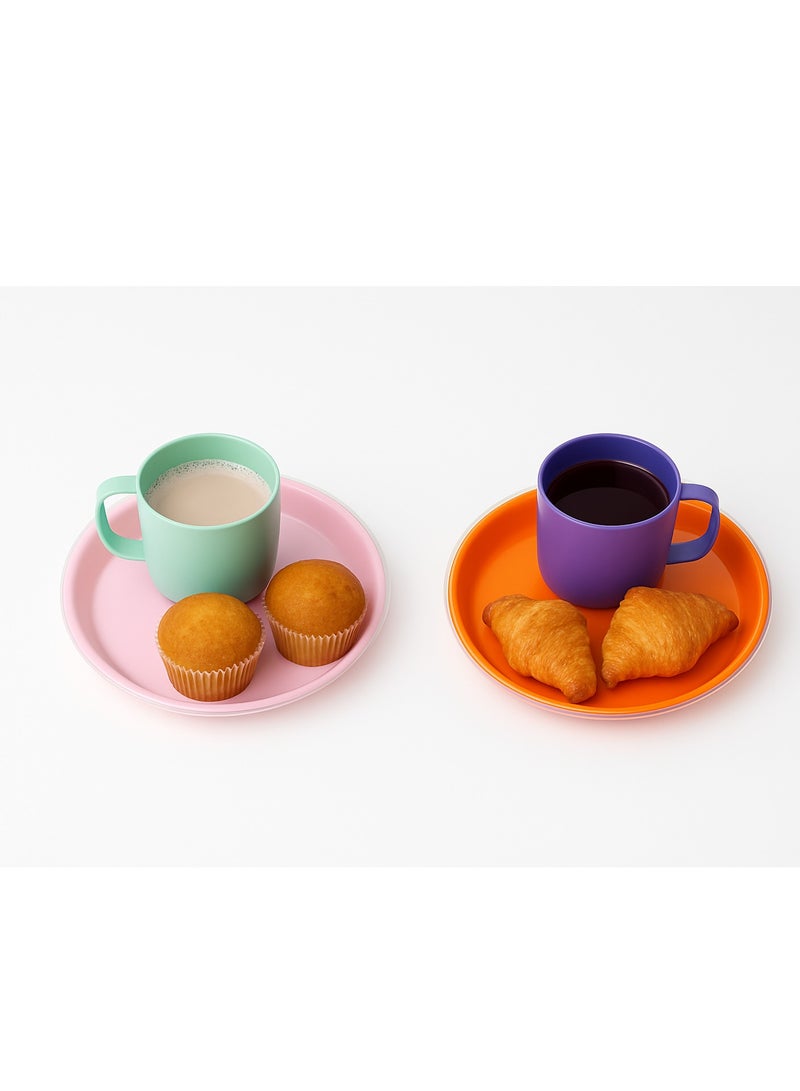 Multi-colored plastic food serving tray - medium size and lightweight - 977-30cm - Image 3