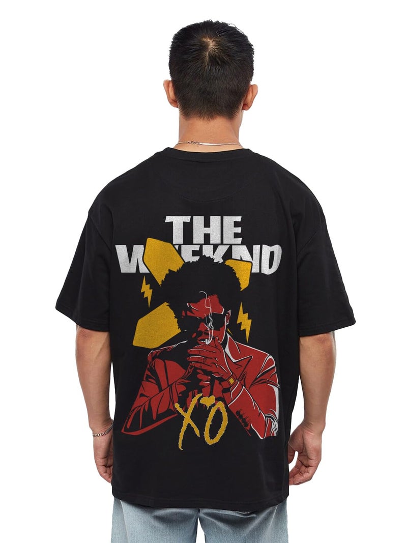 crazymonk Unisex Cotton The Weekend Oversized T-Shirt - Black, XXL - Image 1