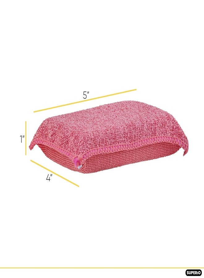Superio Miracle Microfiber Scrubbing Sponge, Red Extra Scrubbing Power Kitchen Sponge, Sink, Pot, Pan and Dish Washing, Super Absorbent and Rapid Drying. by Superio - Image 2