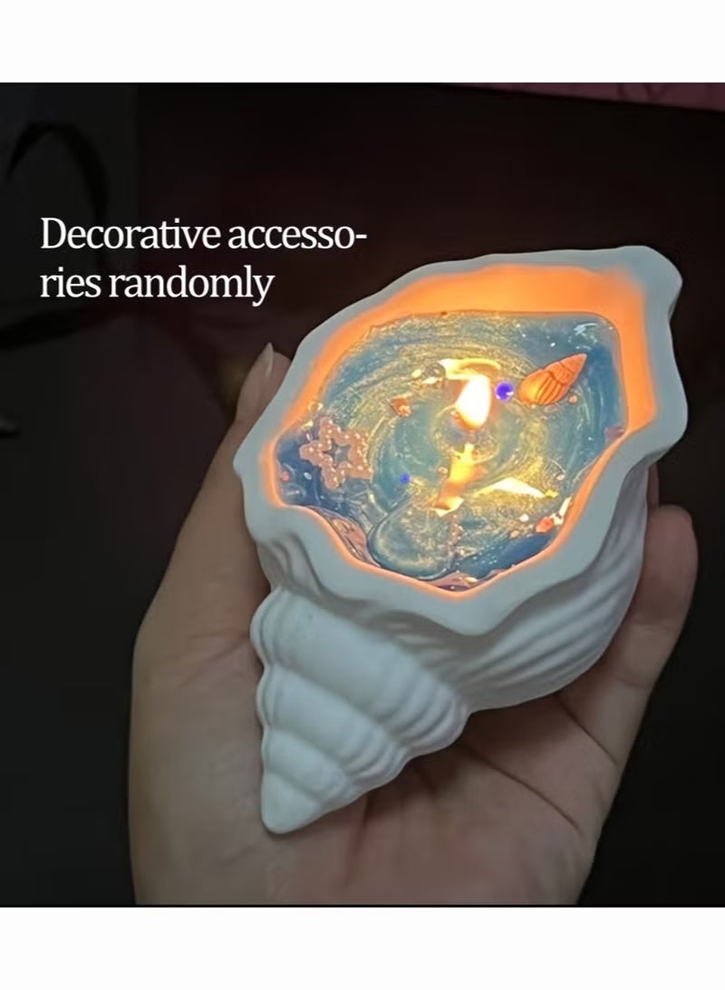 Enchanting Coastal Glow: Starfish & Seashell Soy Wax Candle with Sparkling Embellishments - Perfect for Bedroom and Living Room Ambiance and All-Occasion Gifting - Image 5