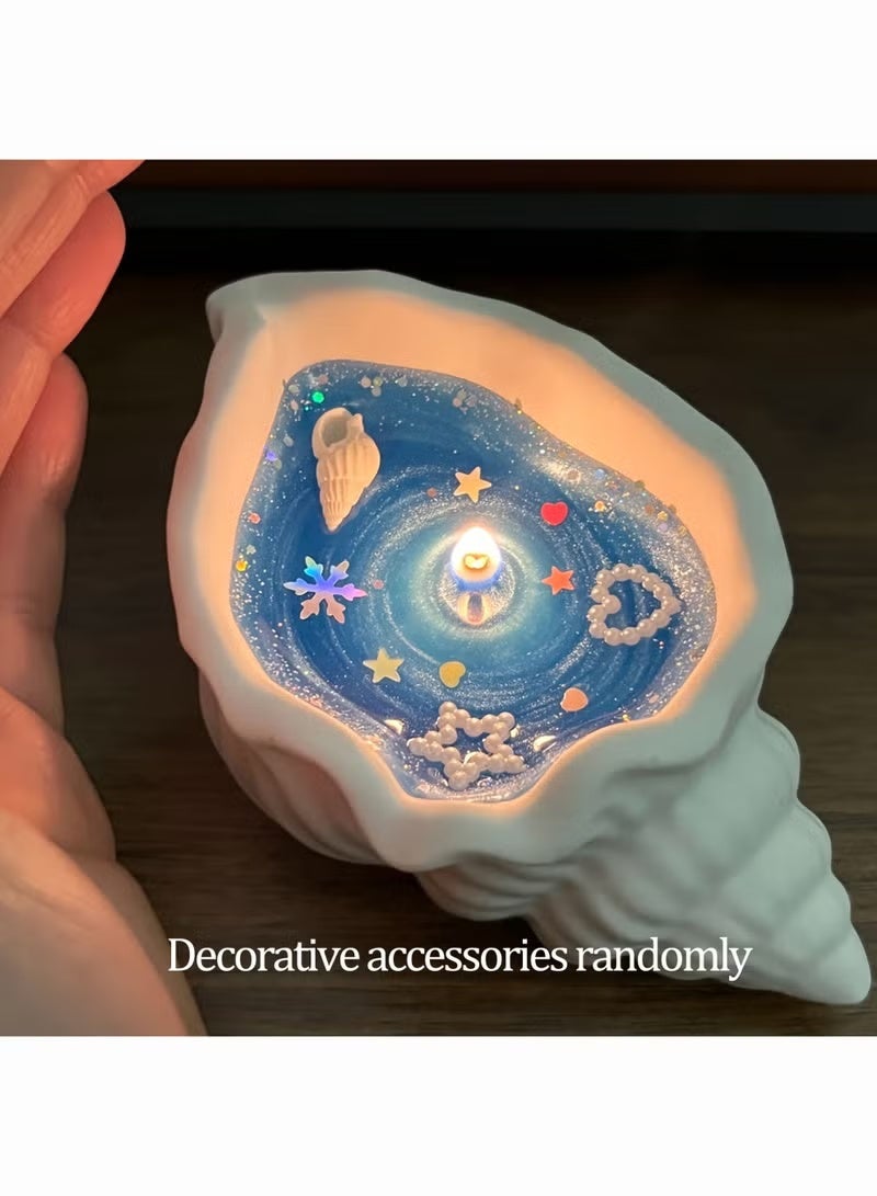 Enchanting Coastal Glow: Starfish & Seashell Soy Wax Candle with Sparkling Embellishments - Perfect for Bedroom and Living Room Ambiance and All-Occasion Gifting - Image 4