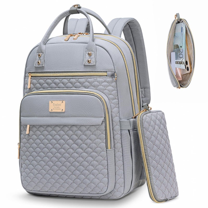 Tealari Laptop Backpack for Women,15.6 Inch Laptop Backpack for Work,Water Resistant Travel Backpack,College Bookbag with Wallet - Image 1