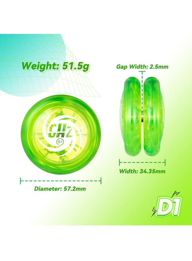 Magic Yoyo Professional Looping Yoyo D1 GHZ Responsive Yoyo for Kids, Starter Yoyo for Kids, Beginner Yoyo Easy to Play Basic Looping Tricks (D1 - Green) - Image 2