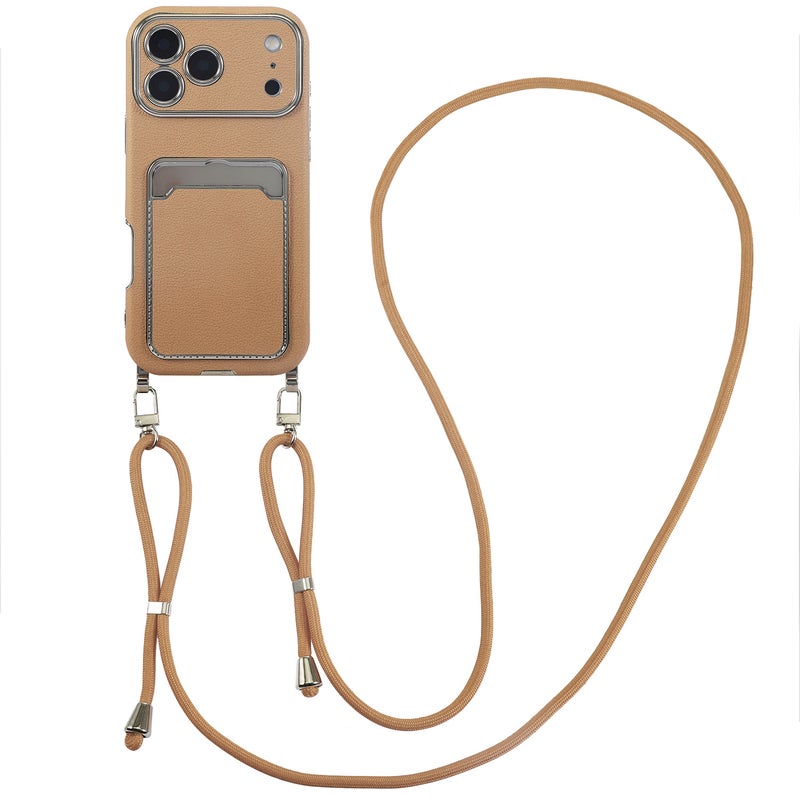 غطاء واقي بTPU باللون أزرق من مادة TPU لـ iPhone 17 / 17 Air / 17 Pro / 17 Pro Max مع حبل تعليق وحامل بطاقات مع مقاوم للصدمات مع ملمس ناعم مع حماية من السقوط للهدايا للعائلة - Image 4