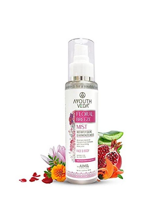 AYOUTHVEDA - Floral Breeze Face & Body Mist Floral Mist For Both Men & Women Helps In Hydrate The Skin Free From Harsh Chemicals 100Ml - Image 1