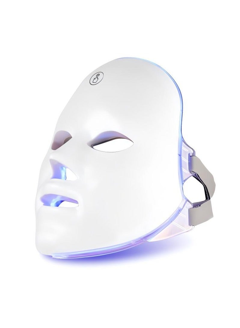 قناع وجه لتجديد البشرة مع 7 ألوان LED قابلة لإعادة الشحن عبر USB خالي من العطور علاج مضاد للتقدم في السن والتفتيح هدية مثالية للنساء في العطلات - Image 2